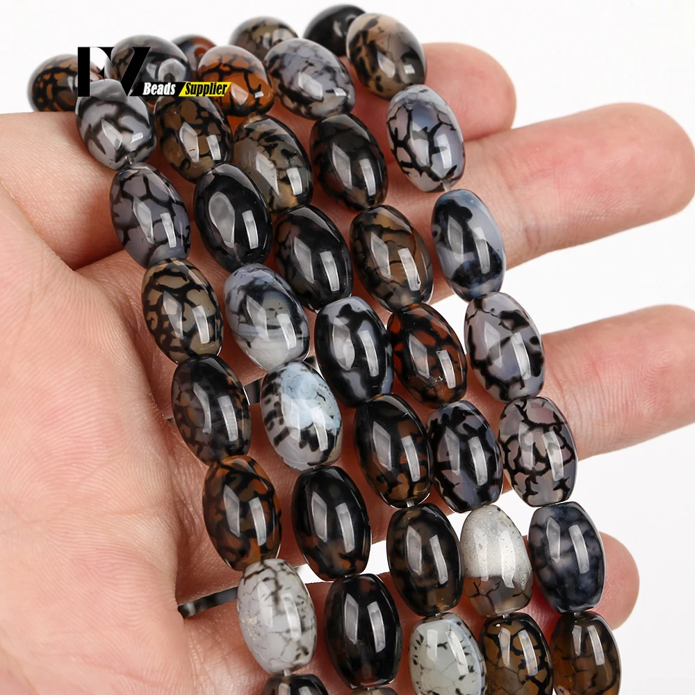 8x12 مللي متر الأحجار الطبيعية الخرز الأرز شكل أسود أحمر العقيق فضفاض الخرز لصنع المجوهرات سوار ذاتي الصنع إكسسوارات عقد يدوية الصنع