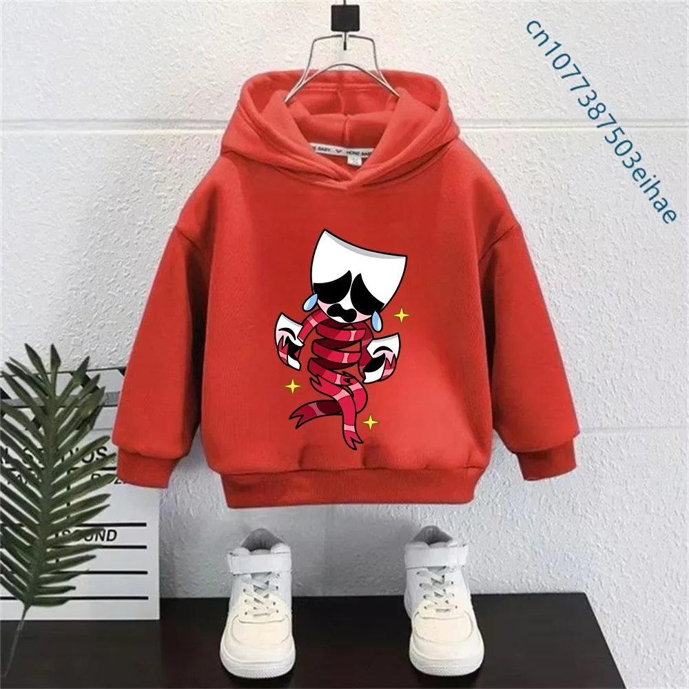 Y2K Vintage The Amazing Digital Circus Children Hooded Sweatshirt Long Sleeve Cartoon Cosplay Costume Boy Girls Sport Outer Coat