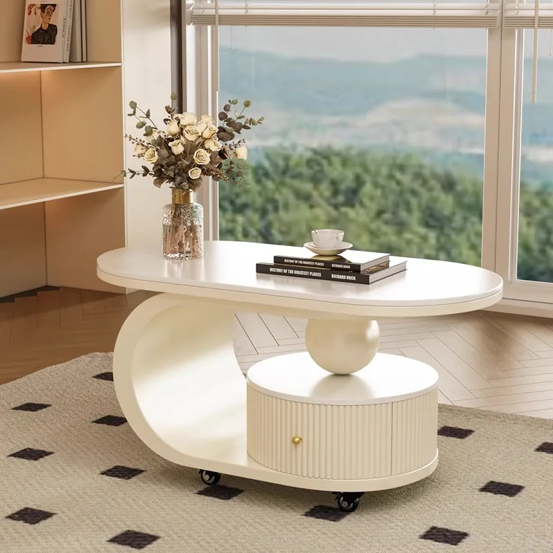 K*-2026 Movable Marble Light Luxury Modern High-Grade Console Table for Living Room Home Furniture
