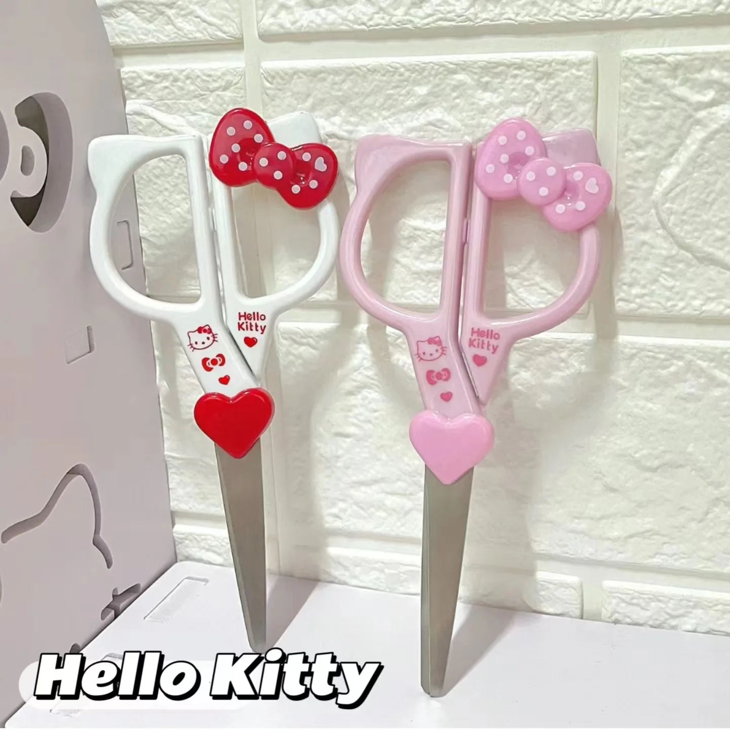 Kawaii Sanrio Hello Kitty My Melody Kuromi Scissors Paper Cutter Stainless Steel Girl Heart Delicate Cartoon Stationery Supplies