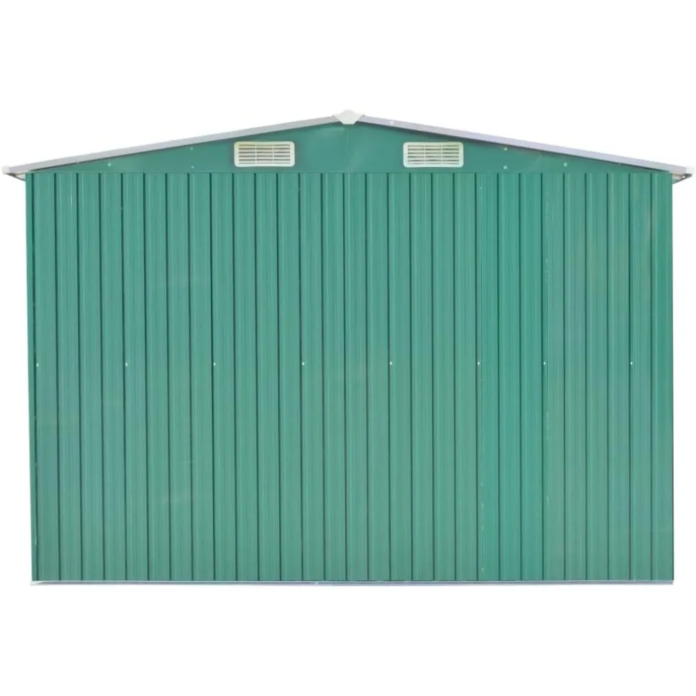 منازل جاهزة للتخزين في الهواء الطلق، سقيفة معدنية صغيرة، تخزين الأدوات، للحديقة، الفناء الخلفي، الفناء، سطح السفينة، سقيفة الحديقة 101.2x154.3x71.3 Me #3