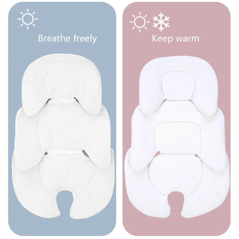 77HD Baby Stroller Cushion Infant Car for Seat Insert for Head Body Support Pillow Pram Thermal Mattress Mesh Breathable Liner