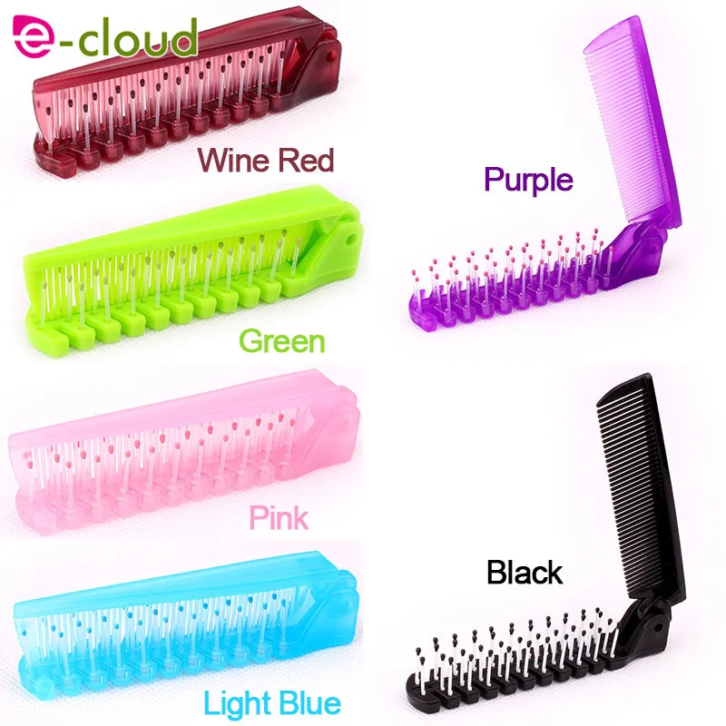 Portable Travel Hair Comb Brush Foldable Massage Loop brushes Anti-Static Styling Kits Folding Hair Combs Hairdressing Tools