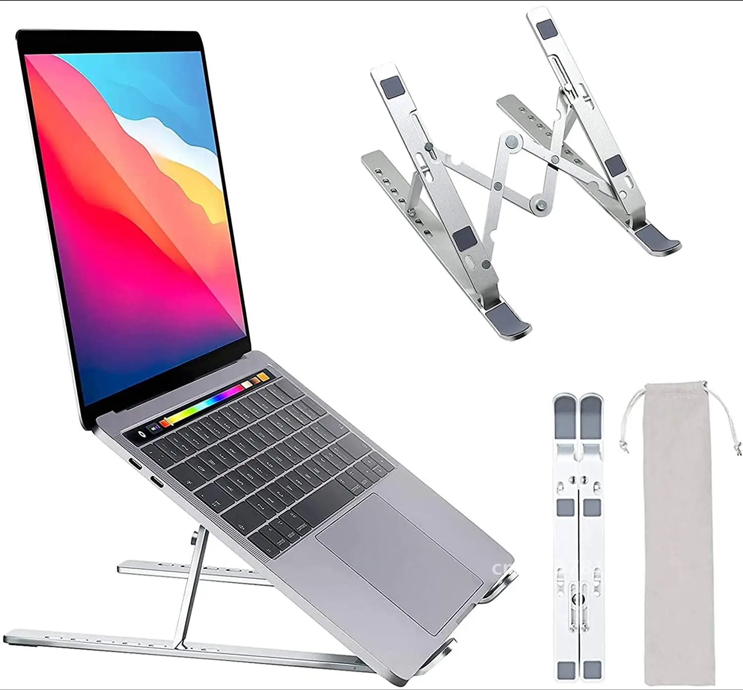 

Portable Laptop Stand Aluminium Bracket Foldable Macbook Pro Air Support Adjustable Notebook Holder Tablet Base For PC Computer