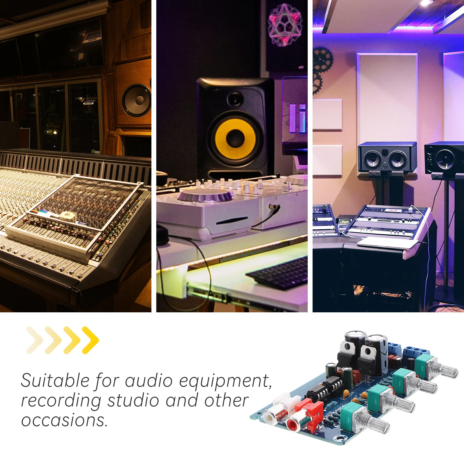 لوحة خلاط الصوت وحدة رقمية التحكم في نغمة Preamp عالية الحجم ومنخفضة متعددة الوظائف مكبر صوت للاستوديو #1