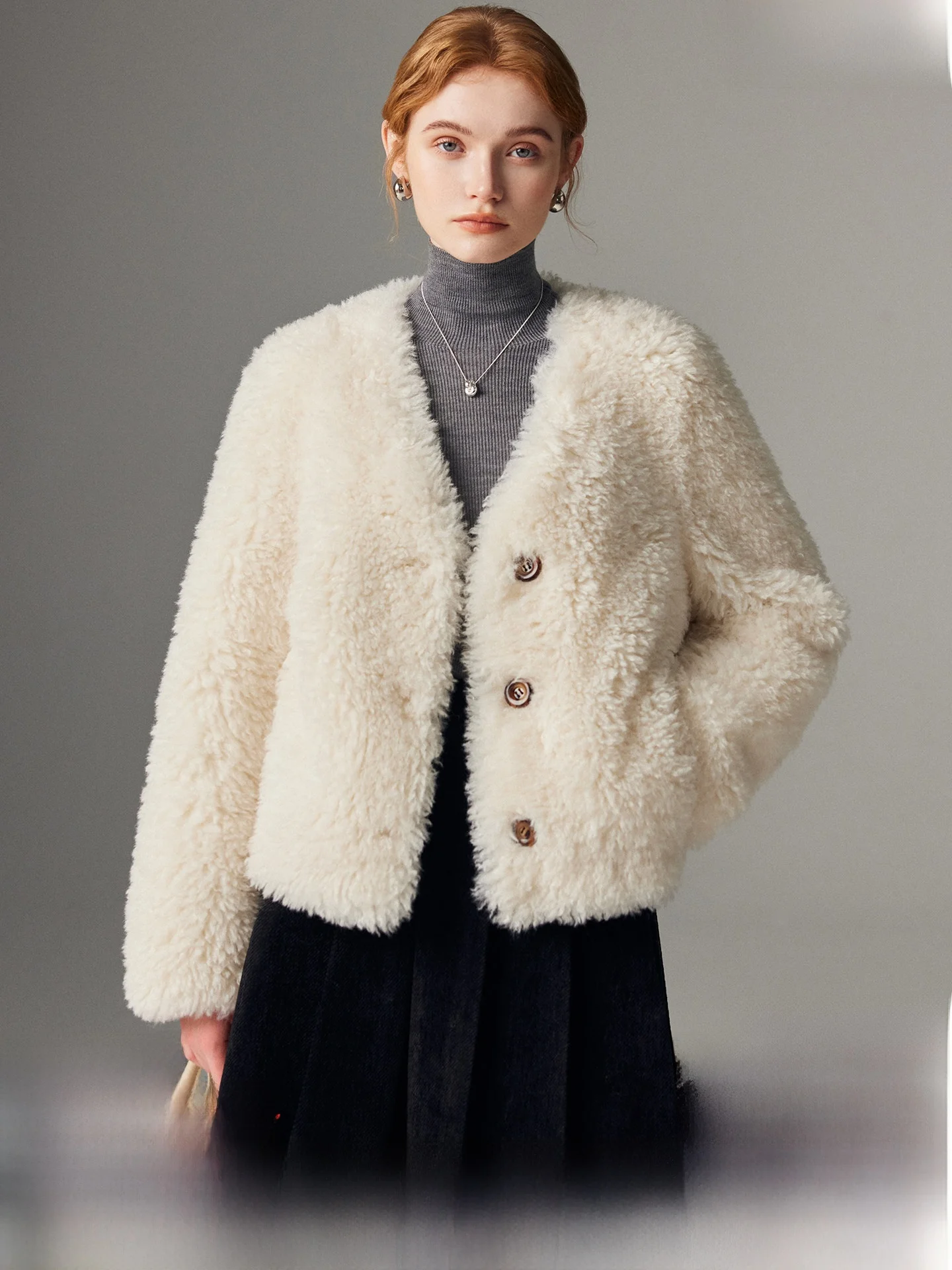 

Экологичная женская повседневная стеганая куртка из овечьей шерсти с кожаными вставками, зимняя верхняя одежда