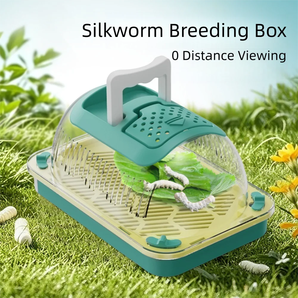 Hand-held Insect Breeding Box Large Capacity Breathable Reptiles Observation Boxes Silkworms Snails Lizards Carrying Case