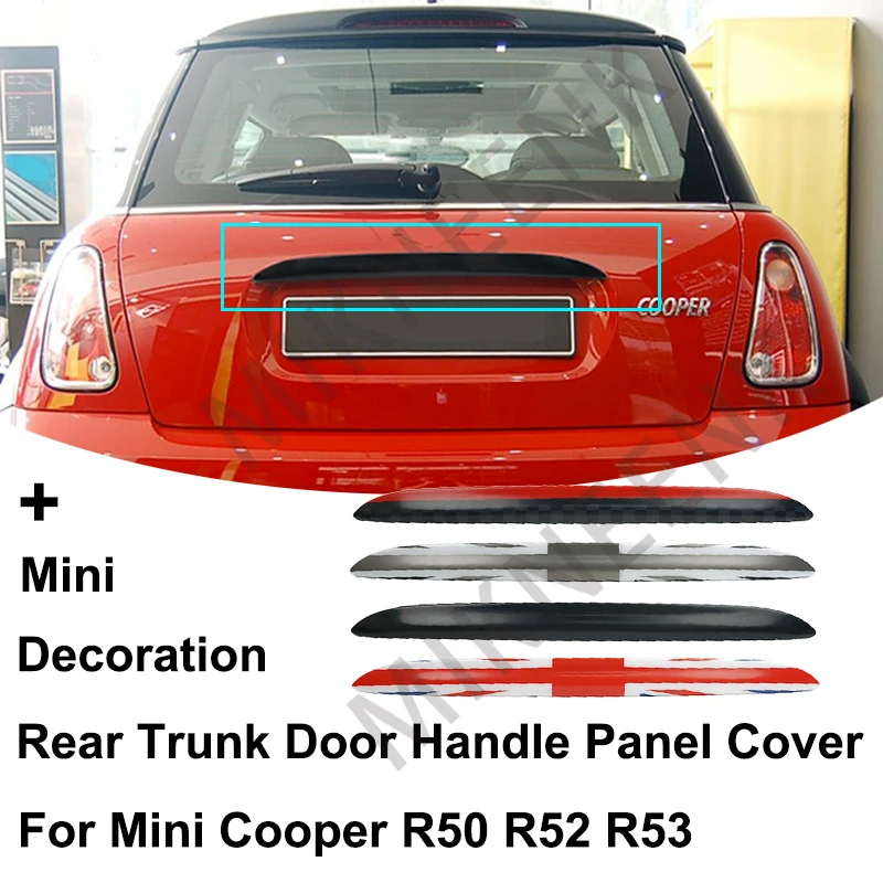 

Car Rear Door Trunk Handle Panel Cover Trim Sticker Protection Strip For Mini Cooper One D S R50 R52 R53 Auto Accessories