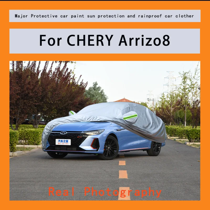 

﻿﻿For CHERY Arrizo8 Car Covers Outdoor Waterproof Dustproof Sun Rain Snow Protection Thick Oxford Cloth Full Outer Cover
