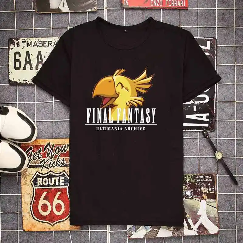 Mercenary Final Fantasy Chocobo Graphic Tshirts Men Cloud VII FF7 Video Game Strife Shinra Soldier Streetwear T Shirt