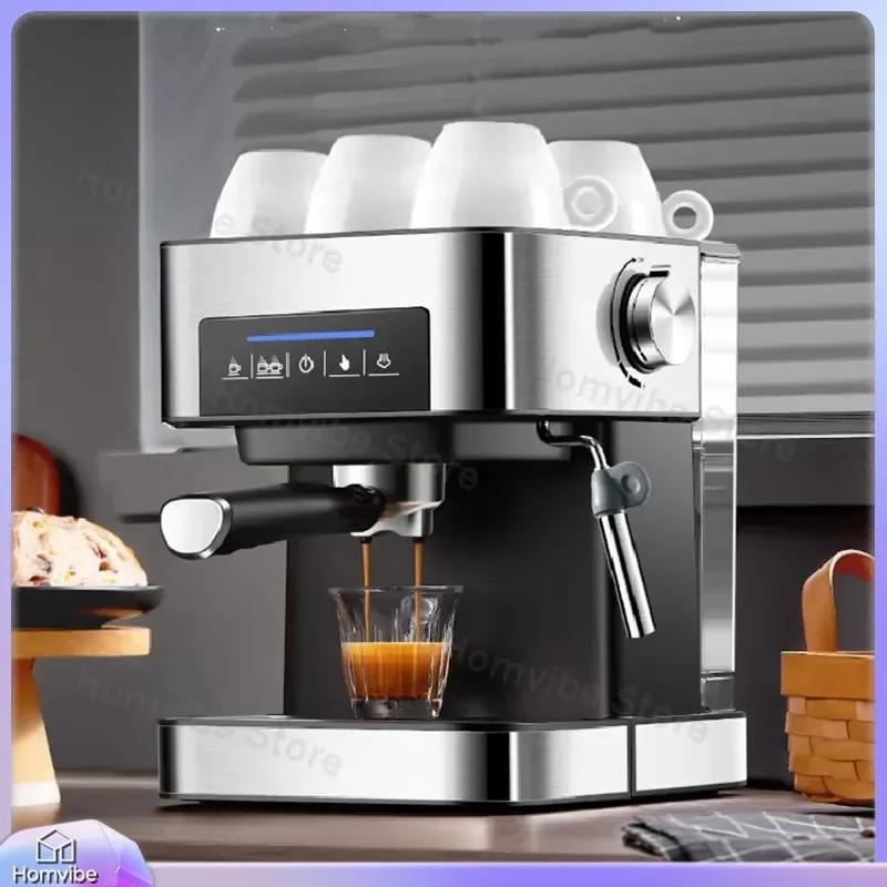 Italian Style Coffee Machine 20 Bar High Pressure Semi Automatic Espresso Machine with Steam Wand for Milk Frothing Stainless