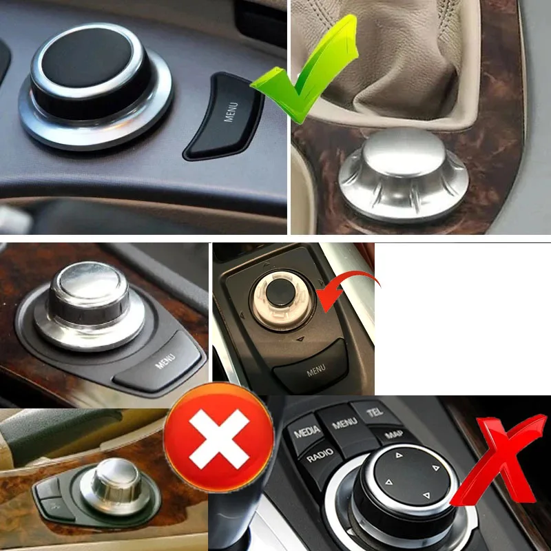 Crystal IDrive Multimedia Button Knob Cover Center Control Buttons Switch Knob For BMW E60 E61 E70 E71 E72 E66 5 Series X5 X6