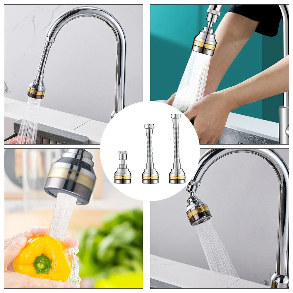 360° Faucet Extender Bendable Water Saving Nozzle Filter Kitchen Water Tap Kitchen Sink Flexible Tap Spray Head Attachment