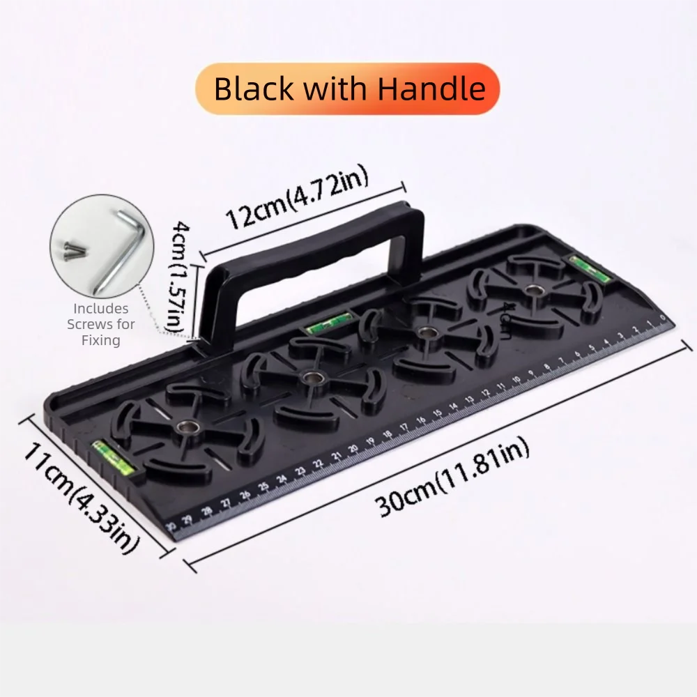 With Spirit Level Drilling Template With 30 Cm Ruler For Sockets Mounting Outlet Drilling Template For Flush-Mounted Boxes
