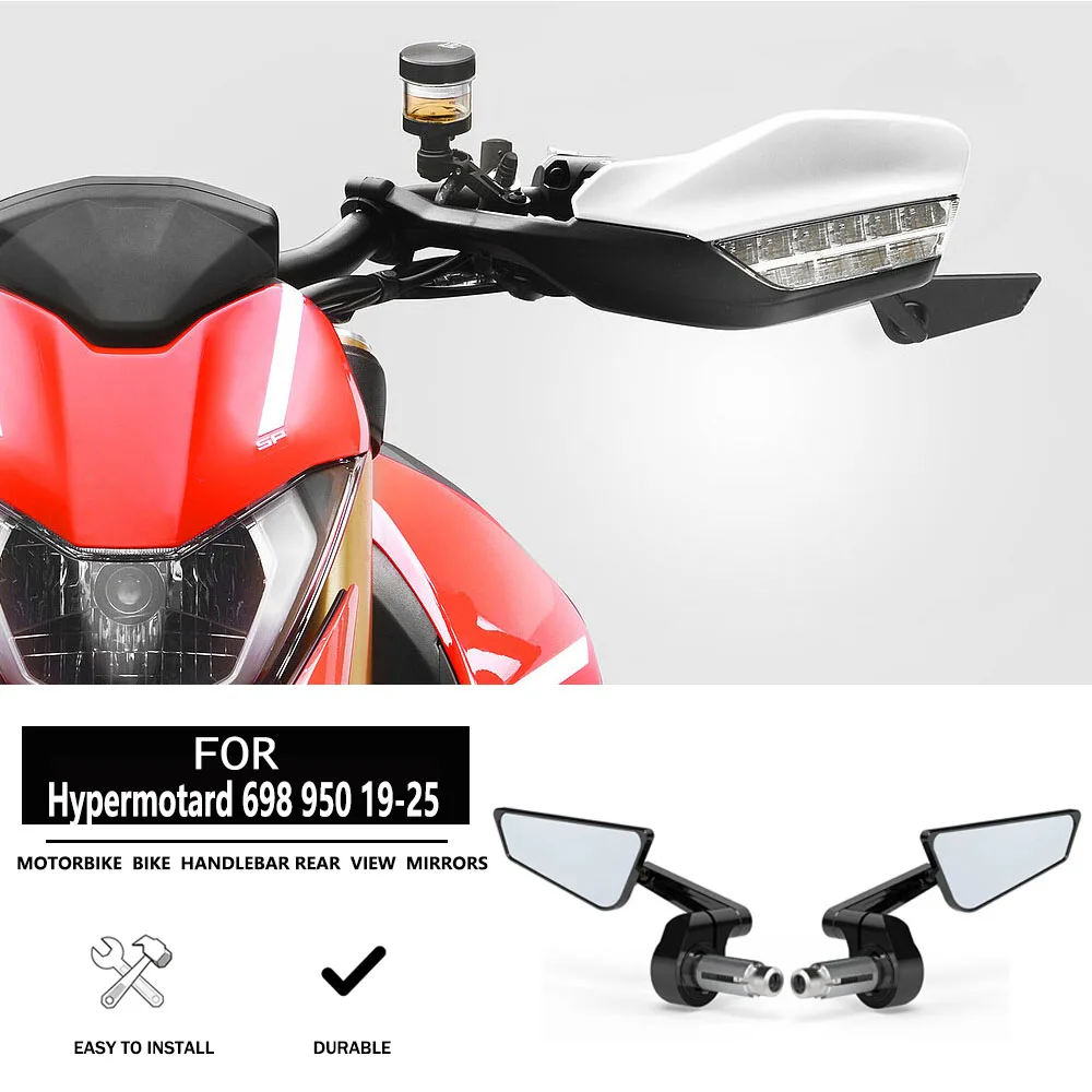 

Motorcycle Rearview Mirror Motorcycle Accessories CNC Universal Handle Rearview Mirror Suitable For Ducati Hypermotard 698 950