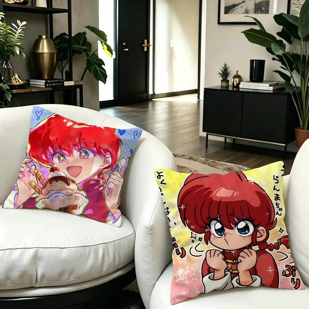R-Ranma-12 Classic-Shonen Pillow Cover for Bedroom Room and Living Room Sofa Decorative Cushion Cover