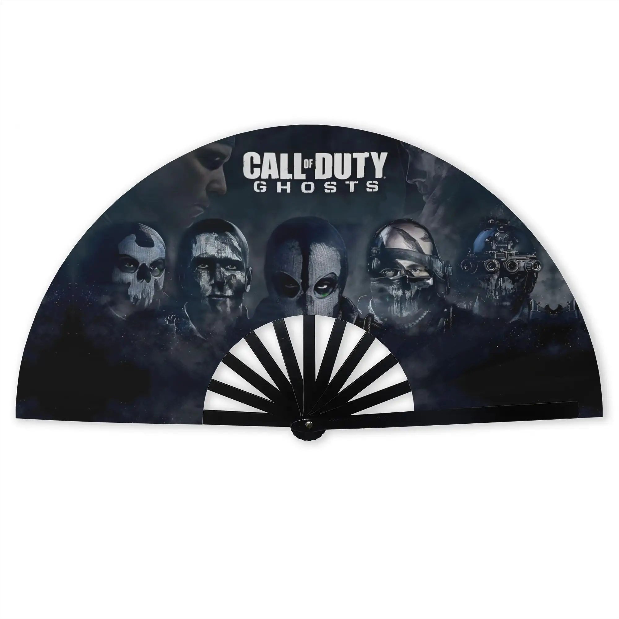 C-Call of D-Duty Ghosts  Traditional Folding Fan Chinese Style Game Shooting High-Quality Fans Gift Classic Decorative Hand Fan