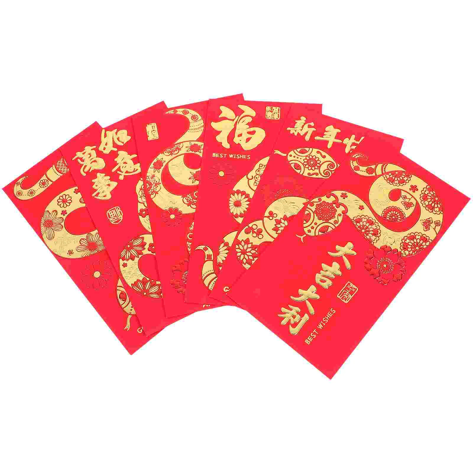 36 Pcs 5 Year of The Snake Red Envelopes Spring Festival Packet Traditional Bag New Money Packets for Paper Pouch