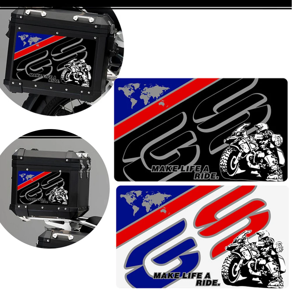 For BMW R1200GS R 1200 R1200 GS ADV GSA Aluminium Side Cases Adventure 2014 2015 2016 2018 Stickers Decal Trunk Panniers Luggage