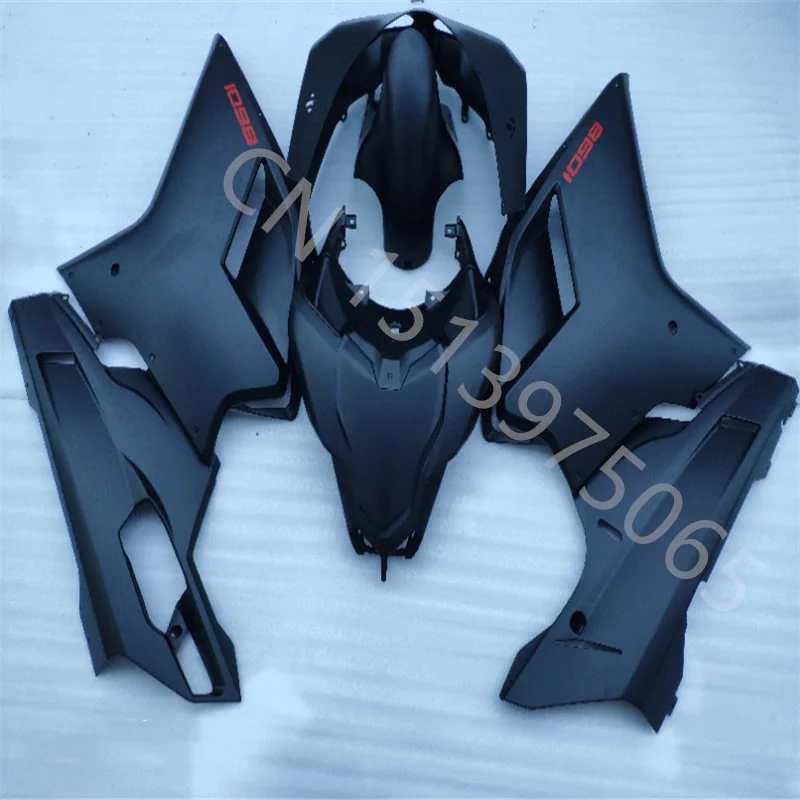 

hot sales Fairings Fit for Ducati 848 1098 1198 2007 - 2012 Ducati 848 07 - 12 all black Injection motorcycle Fairing