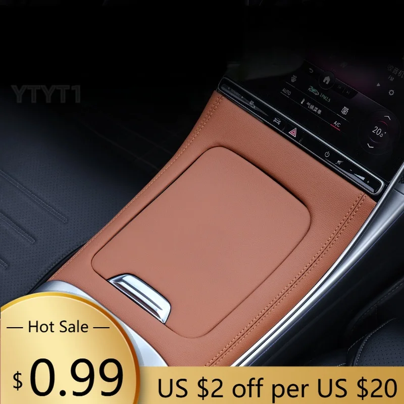 

Steering Covers For Mercedes-Benz GLC300 New C-Class C300 Leather Center Control Panel C260 Interior Protective Film Modified