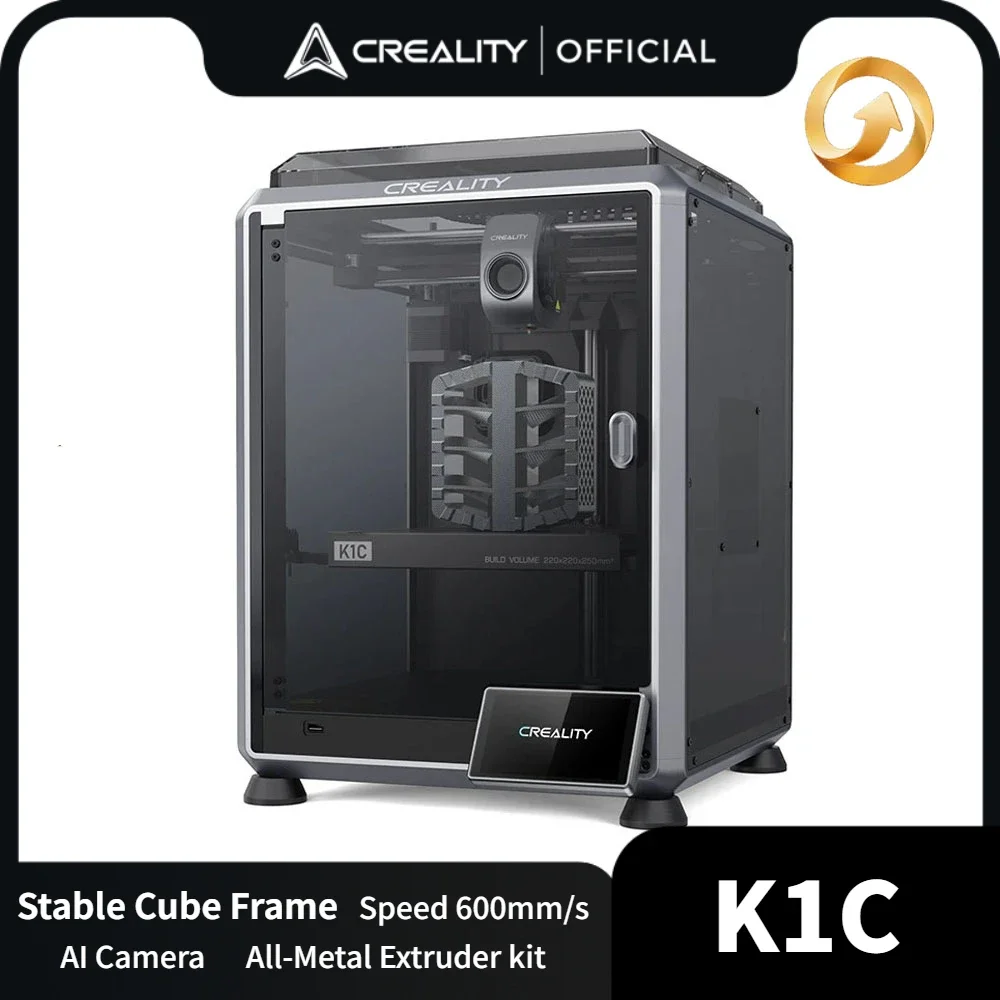 

Creality K1C 3D Printer 600mm/s High Speed Al Camera All-Metal Clog-free Extruder Kit Tri-metal Unicorn Nozzle Stable Cube Frame