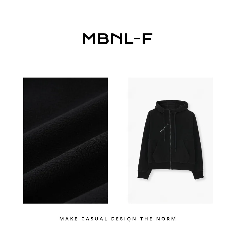 

Худи MBNLF Pure Bla на молнии, осенне-зимняя модная женская толстовка XMWY9587, повседневная, удобная, в стиле стритвир