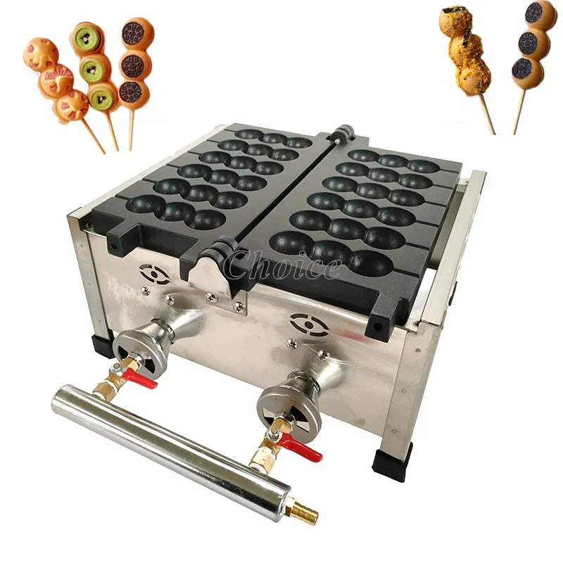 

Commerical Candied Haws Gas Waffle Maker Skewers Waffle Machine Hairy Eggs Waffle Baker