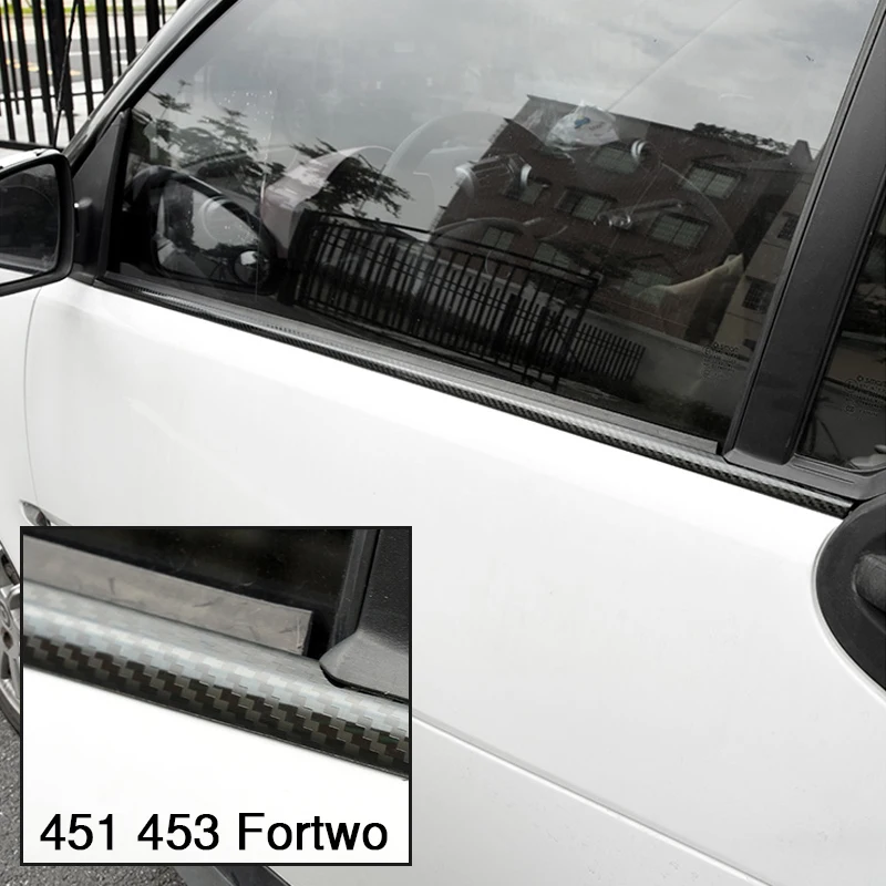 

Декоративная полоса для окон автомобиля, декоративная наклейка из нержавеющей стали, запчасти для тюнинга для Smart 451 453 Fortwo, внешние аксессуары