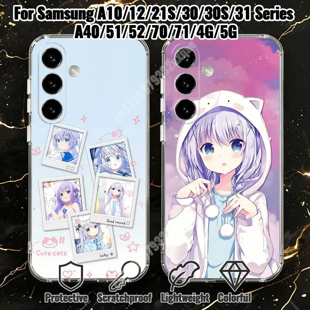 Is The Order A Rabbit Kafu Chino Phone Case for Samsung Galaxy A71 70 52 51 31 30 A30S 21S A12 A10 Transparent Cover
