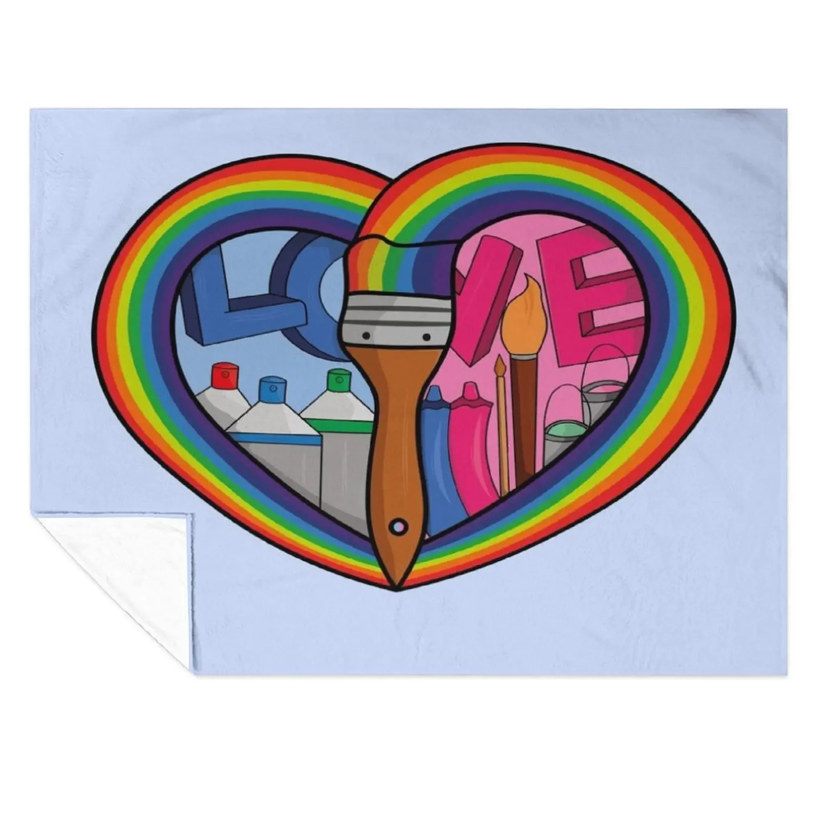 

Creative Rainbow Heart - Awesome Painting And Drawing lovers Throw Blanket sofa bed Luxury Brand Bed covers Beautifuls Blankets