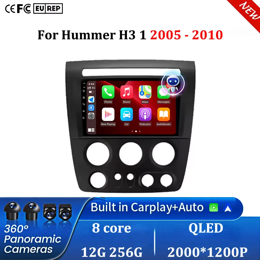 

Android 16 For Hummer H3 1 2005 - 2010 Car Radio Multimedia Video Player Navigation stereo GPS Wireless Carplay 4G