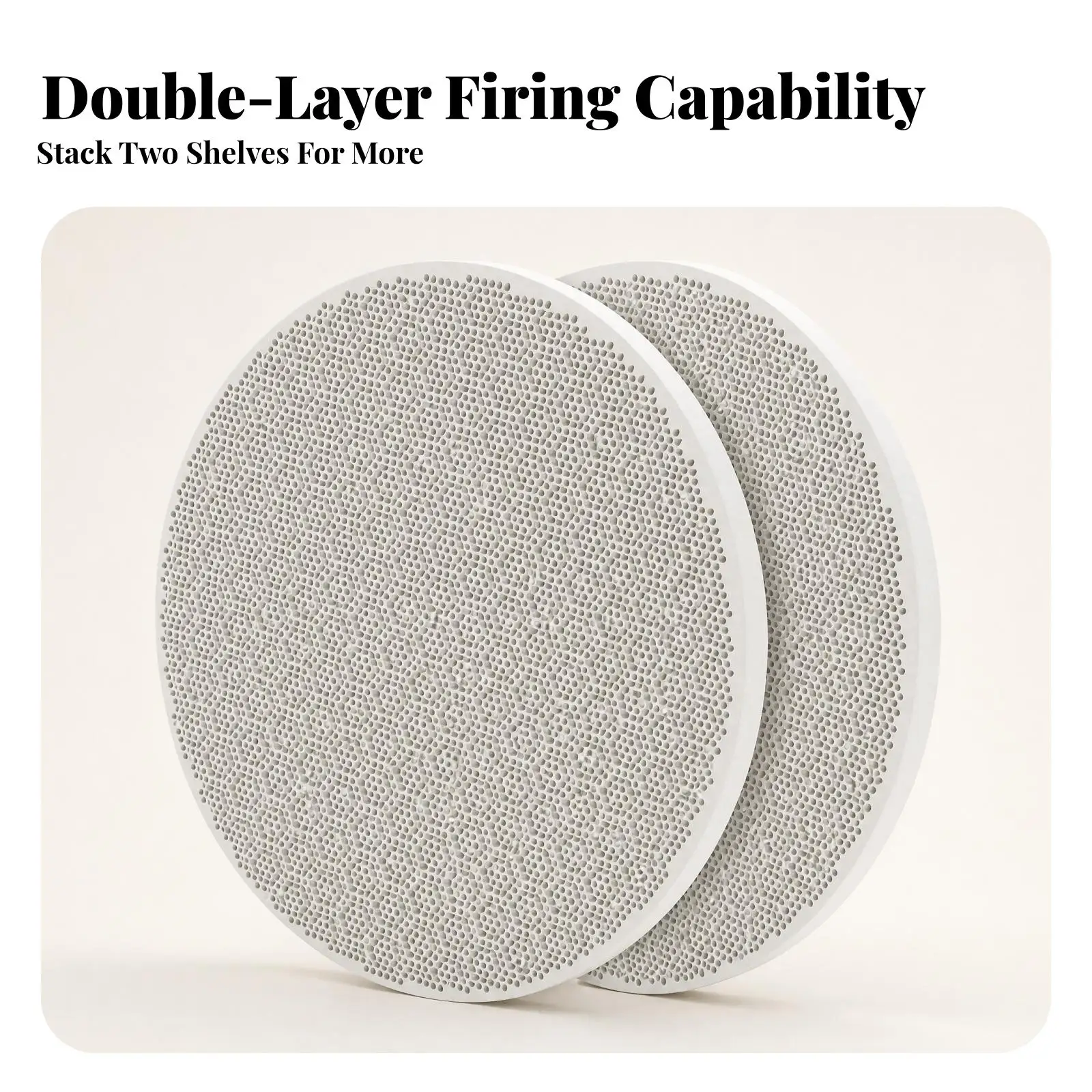 Ceramic Oven Shelf Rack Round 160mm Perforated Kiln Board 2 Pack Heat Proof for Glass Fusing Jewelry Soldering Metalwork