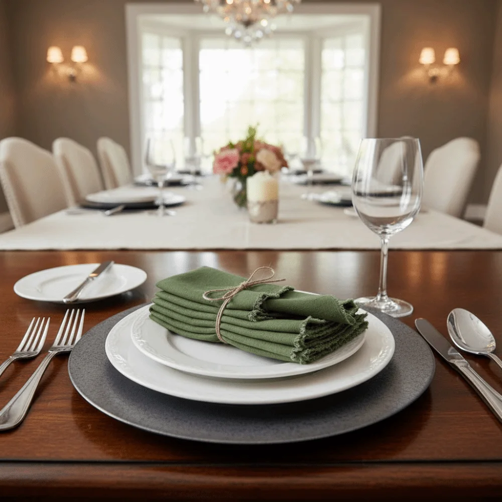 4 قطعة مناديل الكتان القطنية ذات الطراز الريفي صديقة للبيئة مفارش ناعمة مزخرفة بلون واحد منشفة شاي خلفيات الطعام