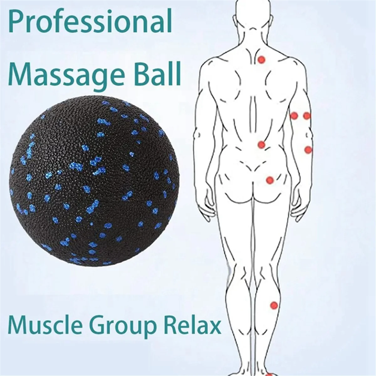 ABLK-Juego de bolas de maní para masaje con rodillo de Yoga, columna de espuma de Fitness EPP para el dolor de espalda, estiramiento de tejido profundo, relajación muscular, 3 uds.