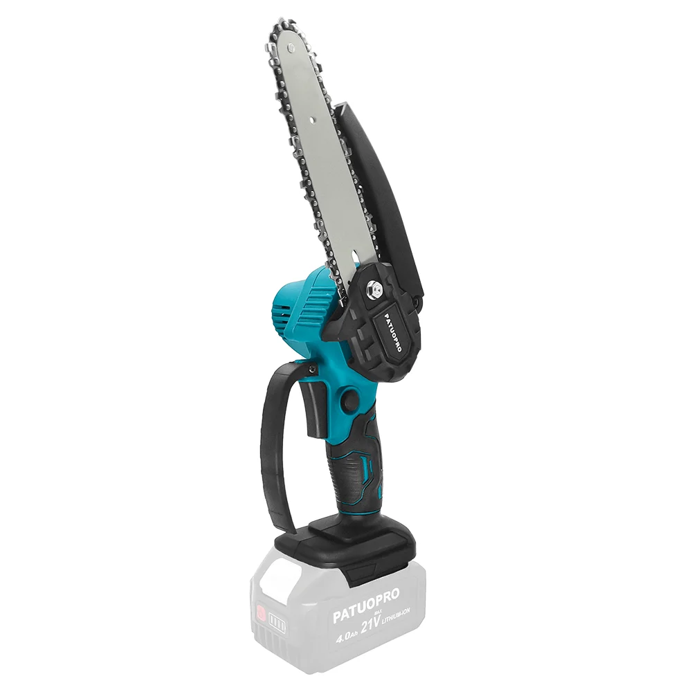 Imagem -02 - Patuopro-portátil Mini Serra Elétrica Carpintaria Jardim Chainsaw Home Cutting Tree Tool Makita 18v Bateria sem Bateria 6