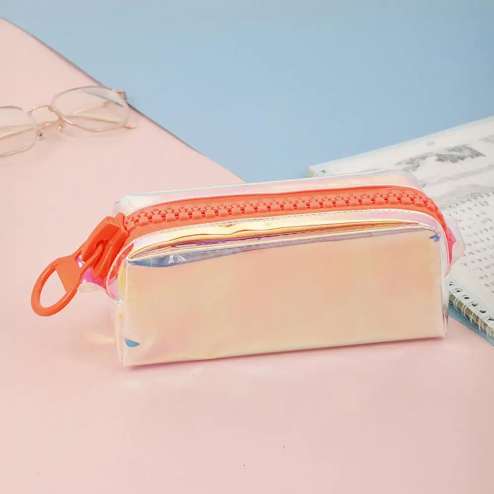 Large Capacity Pencil Pouch, Transparent Stationery Bag with Wide U-Shaped Zipper,Exam Stationery Organizer for Students