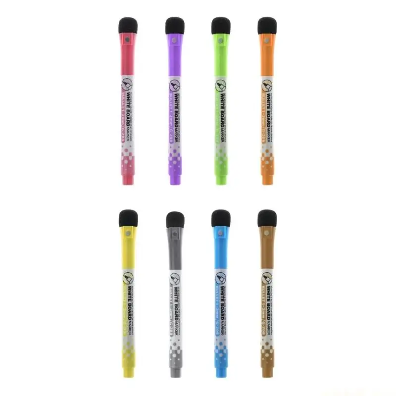 

4Pcs Colored Whiteboard Marker With Built In Eraser 1.0-2.0MM Line Wide
