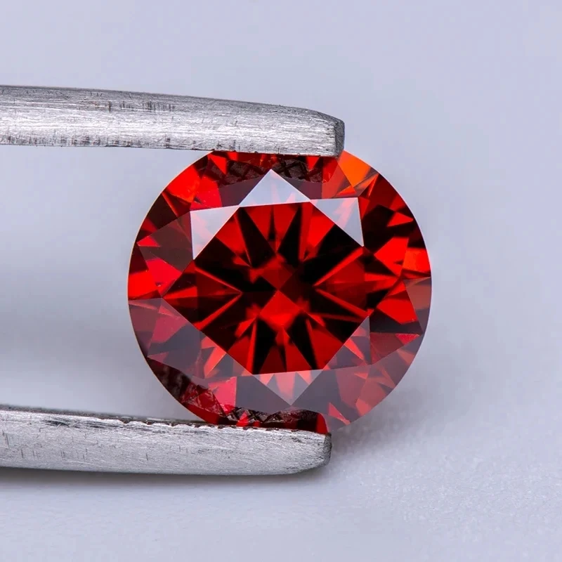0.5~5ct  Luxury Garnet Moissanite With GRA Certificate Excellent Cut Lab Grown Loose Gems Pear/Radiant/Round  For Jewelry inlay