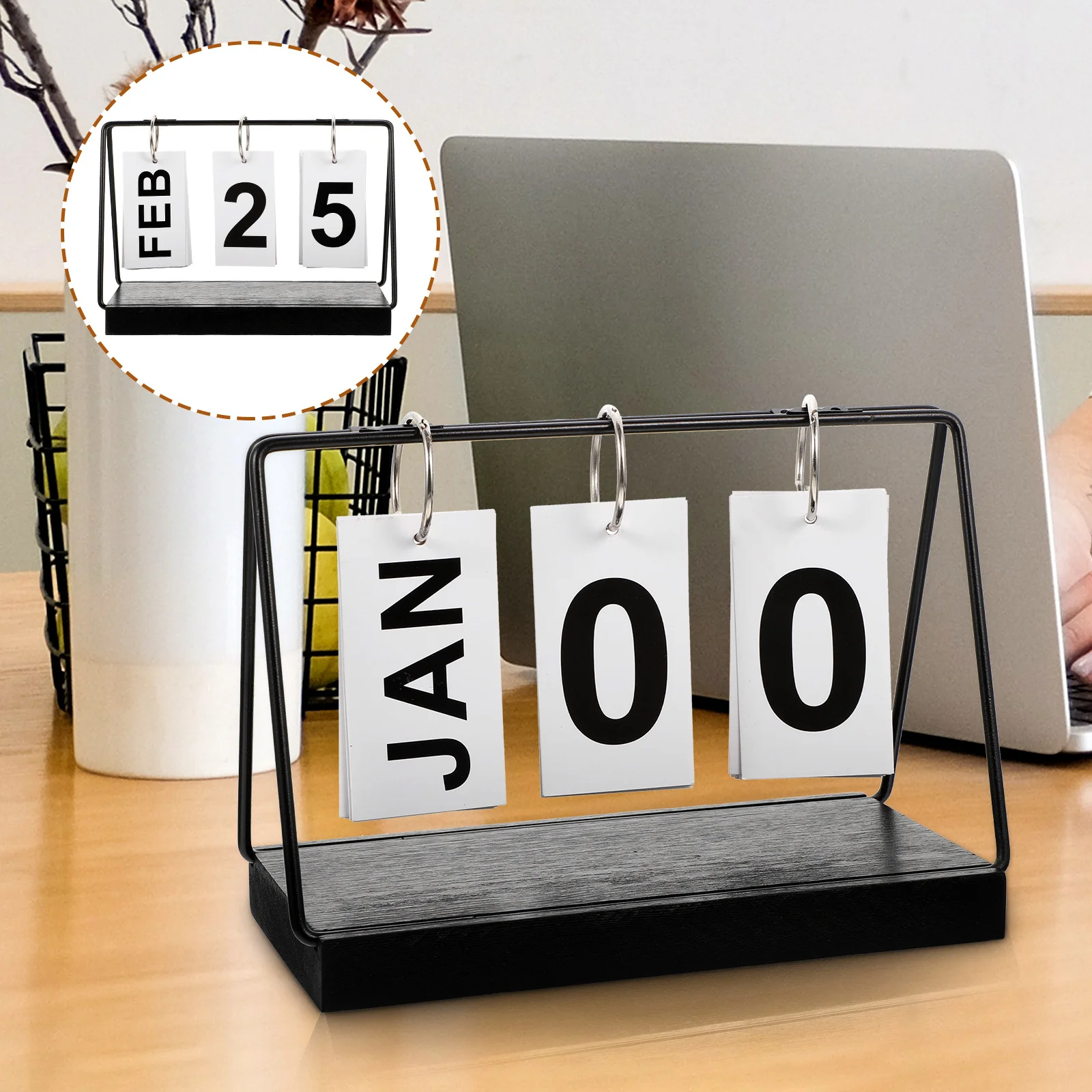 

Деревянный блок-календарь, декоративный настольный календарь обратного отсчета, компактный размер, вечный настольный орнамент, офисное домашнее использование, декор учителя