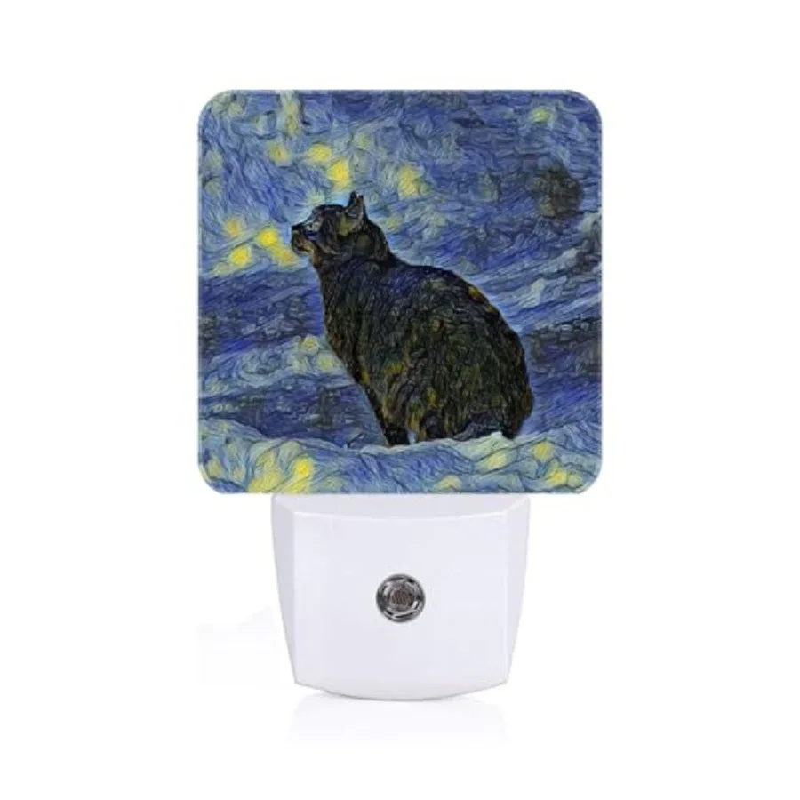 

Night Light, Plug Into Wall for Boys Girls Bedroom Decorative Square Night Light Lamp 0.5w Sleep Friendly
