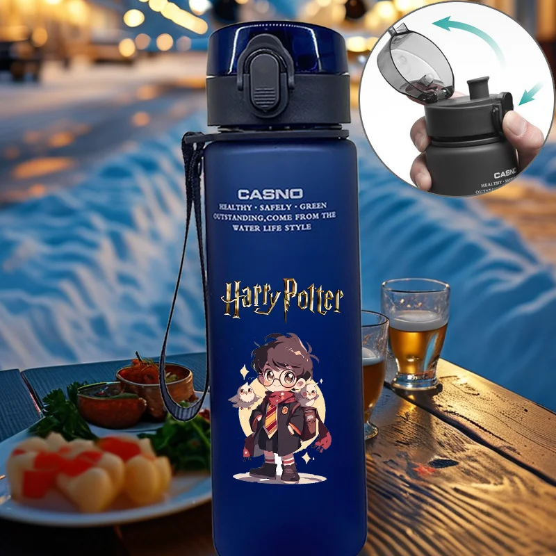 มินิโซ แฮร์รี่ พอตเตอร์ เฮอร์ไมโอนี่ เกรนเจอร์ขวดน้ำขนาด 560 มล. แบบพกพาสำหรับเด็กพลาสติกความจุขนาดใหญ่ของขวัญสำหรับเด็ก