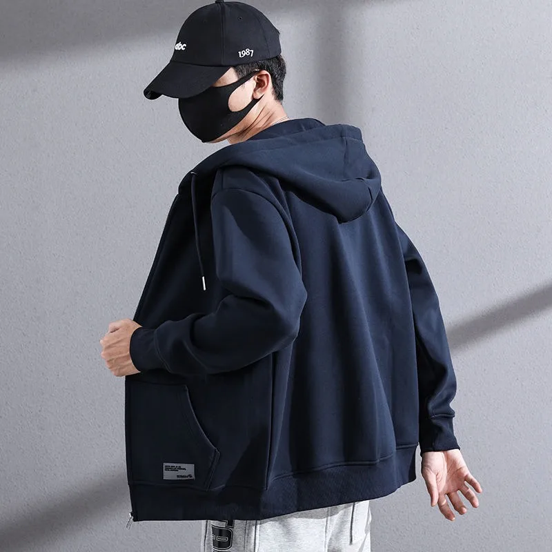 

Blue Sweatshirts for Men Sweat Shirt Harajuku Fashion Designer Korean Style Luxury Overfit Funny Tops Full Zip Up Man Hoodies