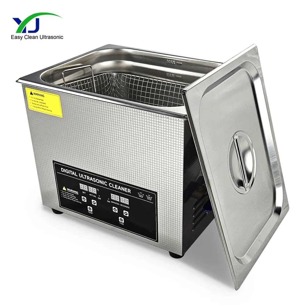 آلة التنظيف بالموجات فوق الصوتية التجارية 14L آلة التنظيف الرقمية بالموجات فوق الصوتية لإزالة الصدأ