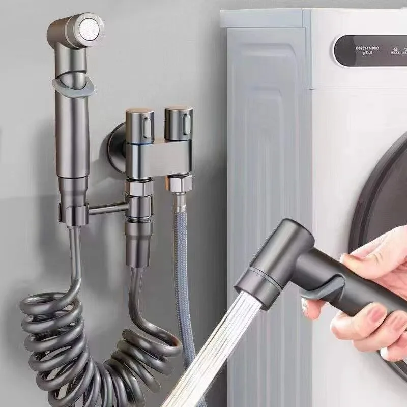 

Высококачественный смеситель для биде из нержавеющей стали с распылителем и клапаном, комплект для унитаза