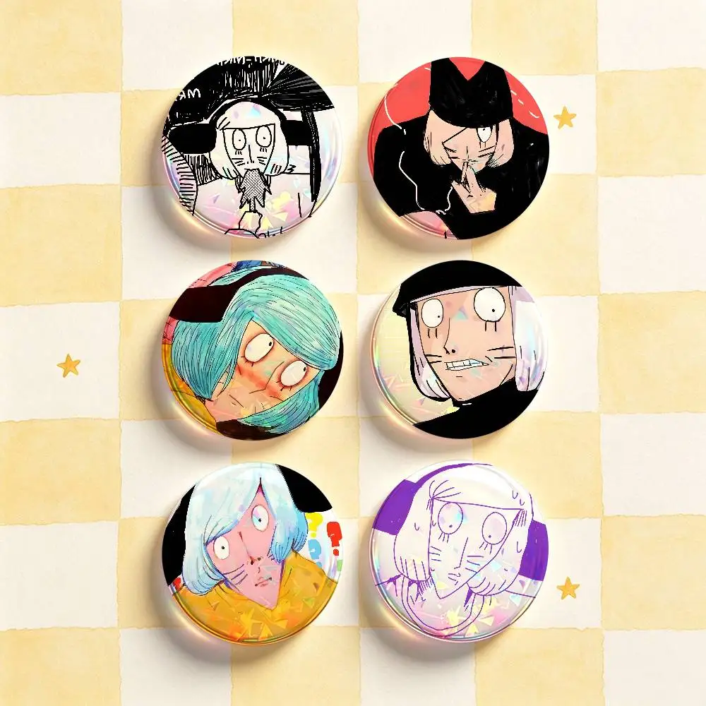 N-Nyon RanfrenS Badges Round Nijigen Otaku Culture IP peripheral products 58mm 44mm 32mm 75mm 25mm Mini