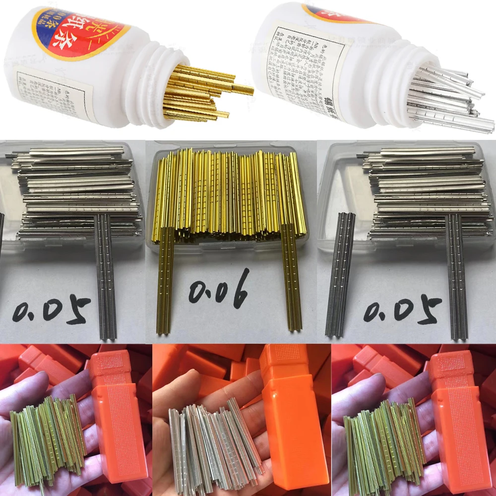 100pcs/lot Locksmith Tool Finished Tin Foil Strip Single Row Or Double Row Gold And Silver Tin Foil Key Consumable Tool