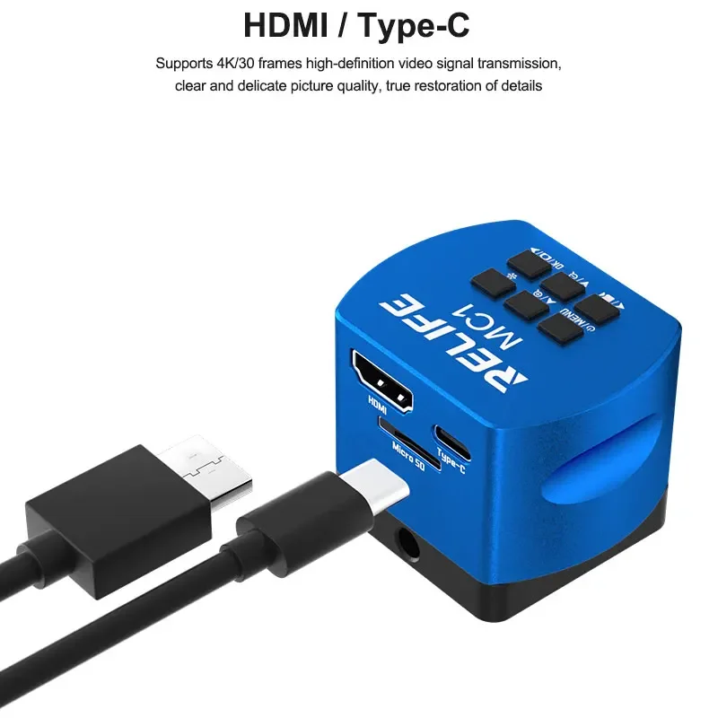 RELIFE MC1 4K HD Microscope Camera 4K Dynamic Image Quality 60 Million Pixel Image Quality for Various Types of Microscopes