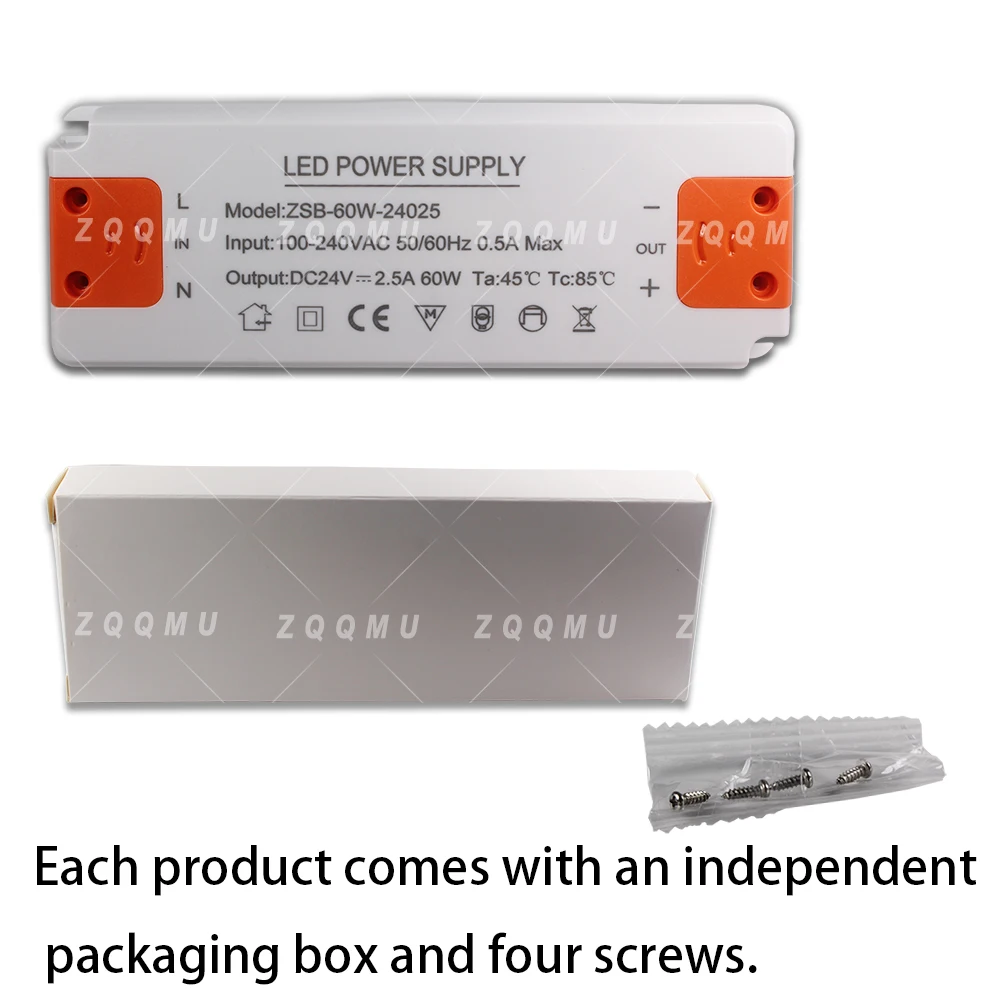 1PCS LED Power Supply Transformer DC 24V 18W 24W 36W 60W 120W AC 100-240V Ultra Slim Constant Voltage Driver for LED Strip Light