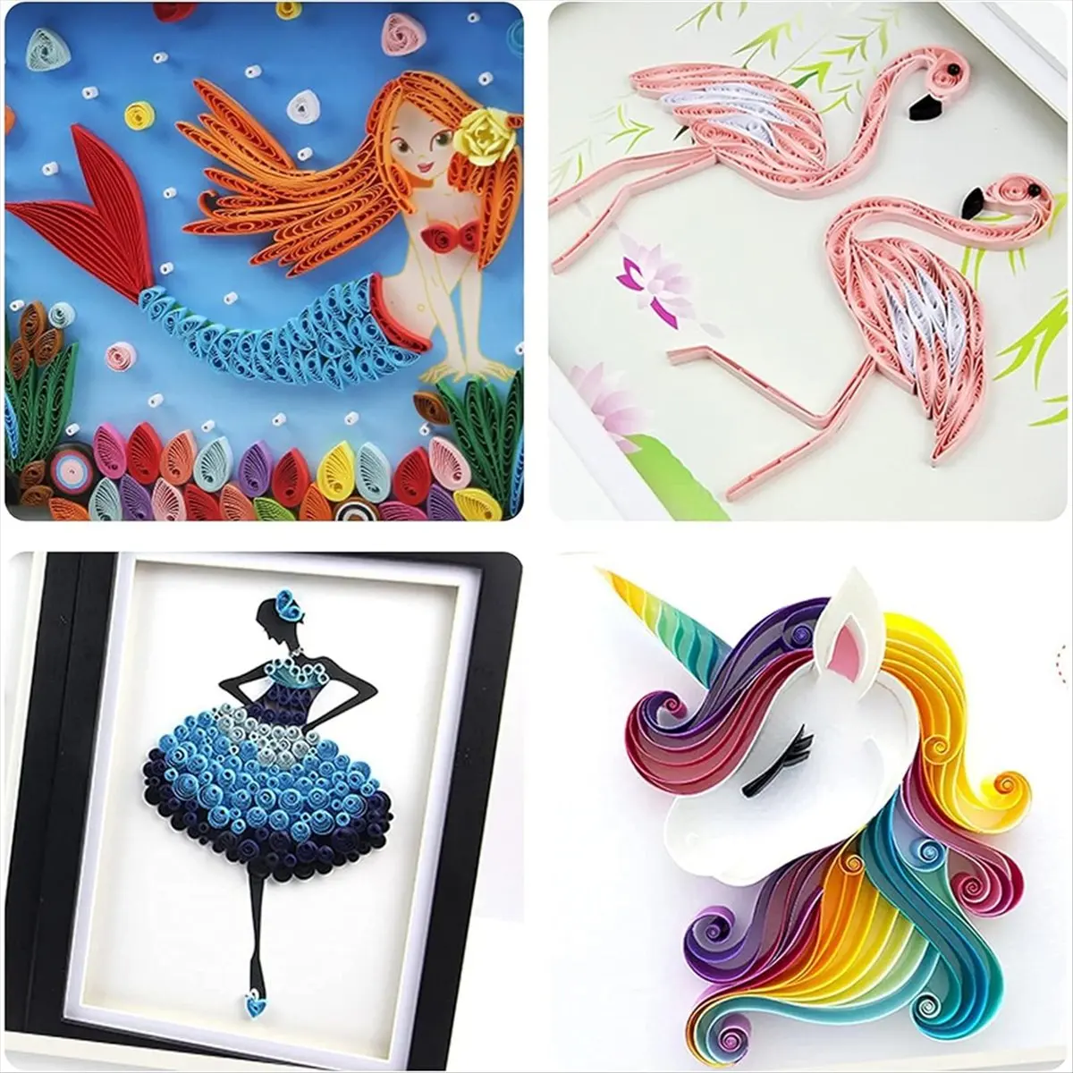 Kits de filigrana de papel con 28 colores, 700 tiras, papeles para filigrana de 3 mm, herramienta para filigrana de 6 piezas